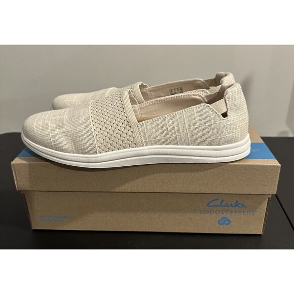 NIB Clarks Cloudsteppers Womens Breeze Vibe Natural Interest size 11 M - Picture 2 of 10